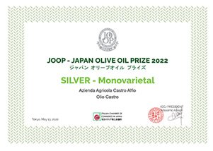 Attestato JOOP · Japan Olive Oil Prize